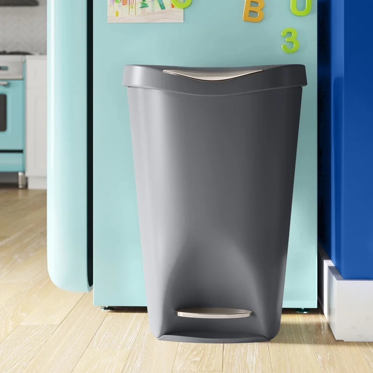 Rayle Plastic 13 Gallon Step On Trash Can
