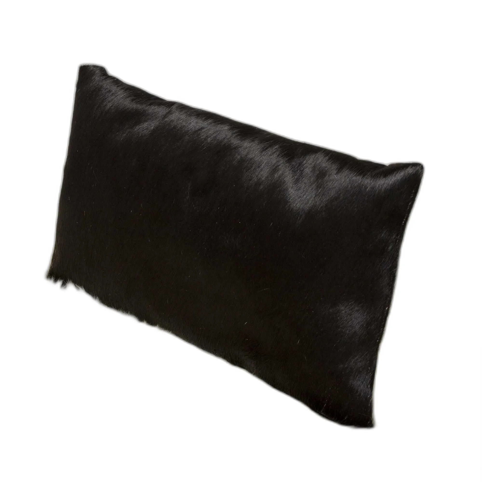 Rectangle Black Cowhide Accent Pillow