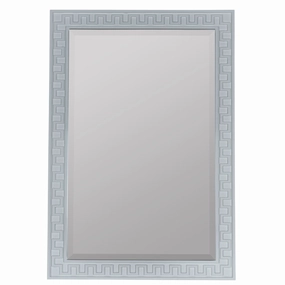 Rectangular Glossy White Greek Key Motif Wall Mirror Cutting Board,Kitchen Board