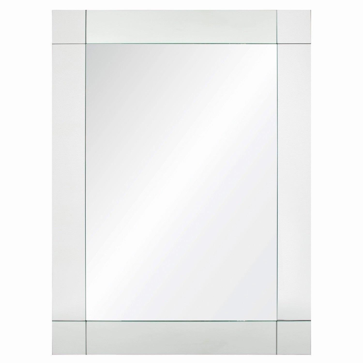 Rectangular Hand Cut Mirror Framed Wall Mirror - Available in 2 Sizes