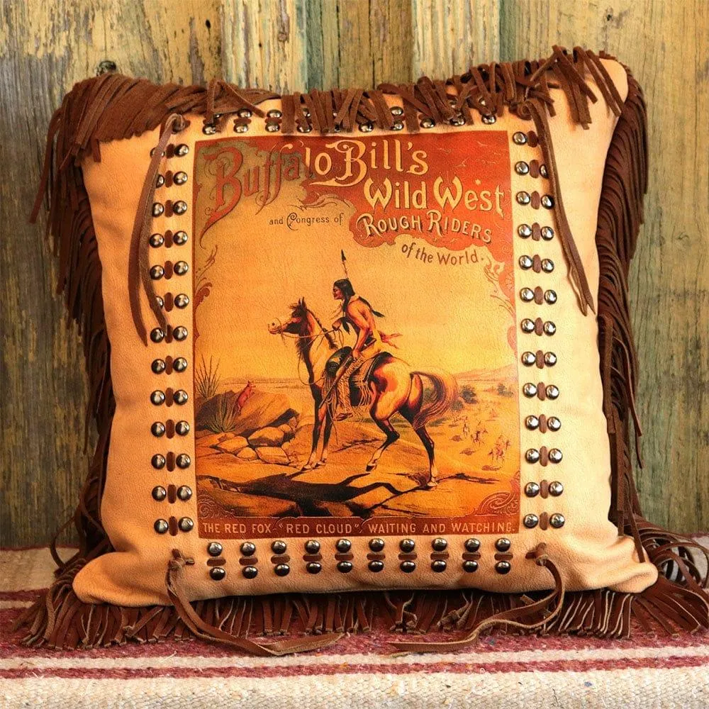 Red Cloud Vintage Leather Poster Pillow storage cart, utility cart