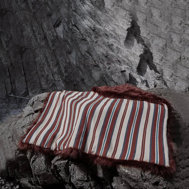 Red Earth Canyon Faux Fur Throw pillow inserts, mattress pad