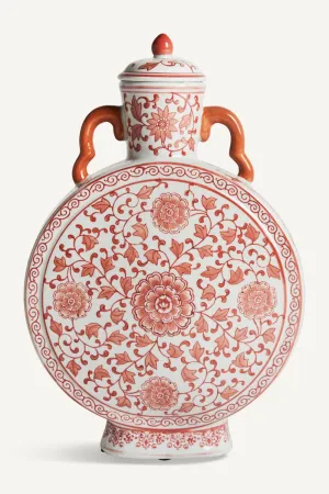 Red Foliage Ceramic Vase | Vical Home Plitz Vase,Glass Vase