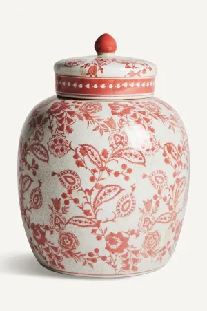 Red Foliage Porcelain Vase | Vical Home Celas Vase,Glass Vase