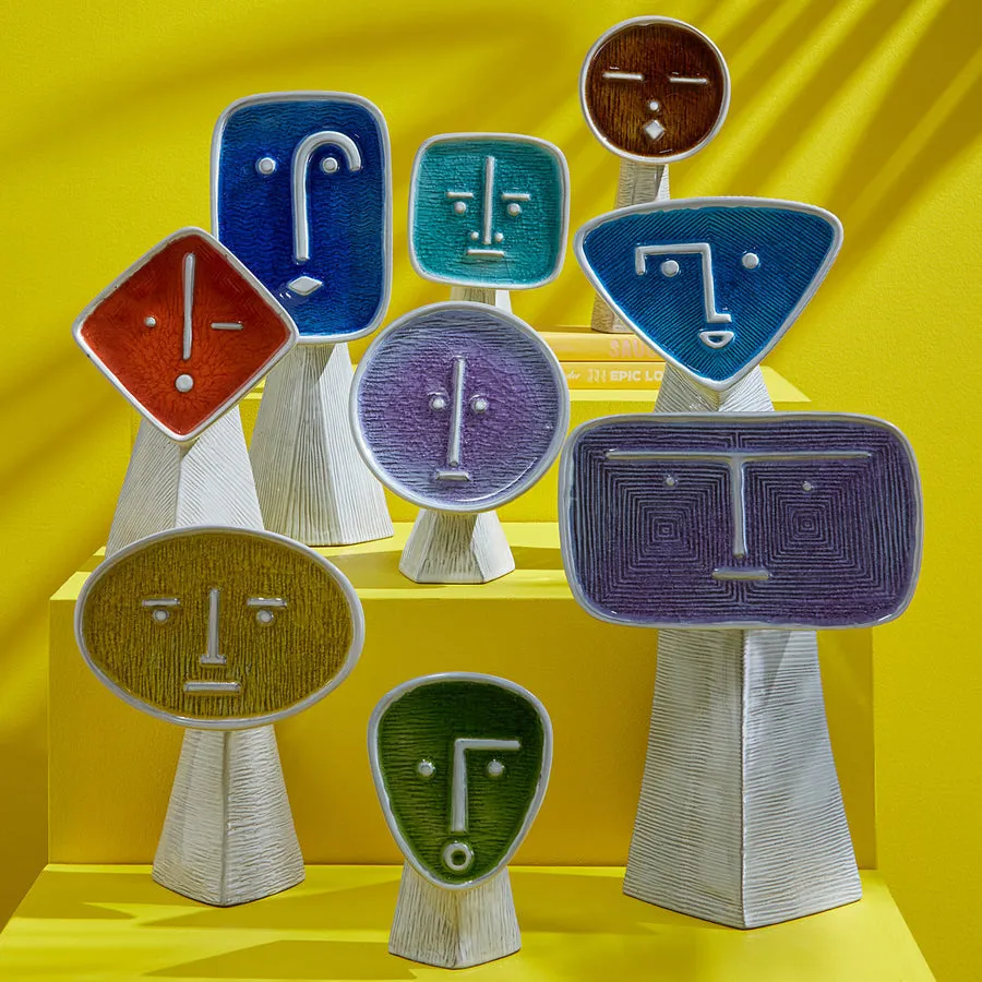 Red Glass Face Vase | Jonathan Adler Les Amis Le Flirt