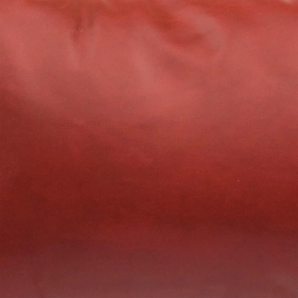 Red Leather Concho Pillow with Fringe