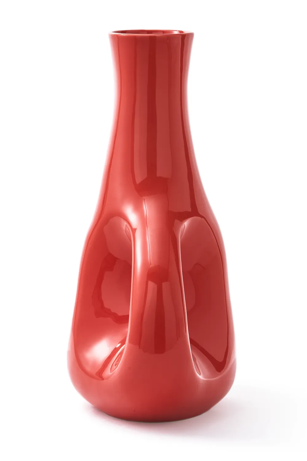 Red Stoneware Vase M | Pols Potten Three Ears