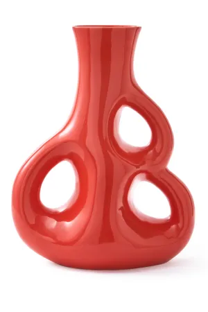 Red Stoneware Vase M | Pols Potten Three Ears Vase,Glass Vase