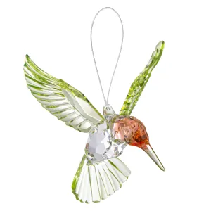 Red Throated Hummingbird Acrylic Hanging Figurine Decorative Mirror,Home Decor Mirror