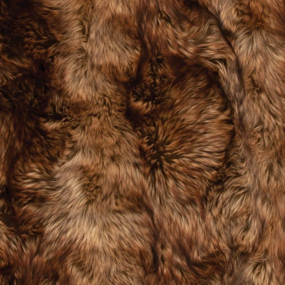 Red Wolf Faux Fur Euro Sham