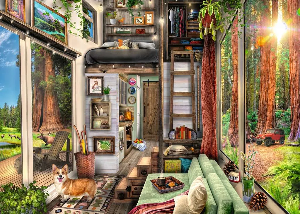 Redwood Forest Tiny House 1000 Piece Puzzle