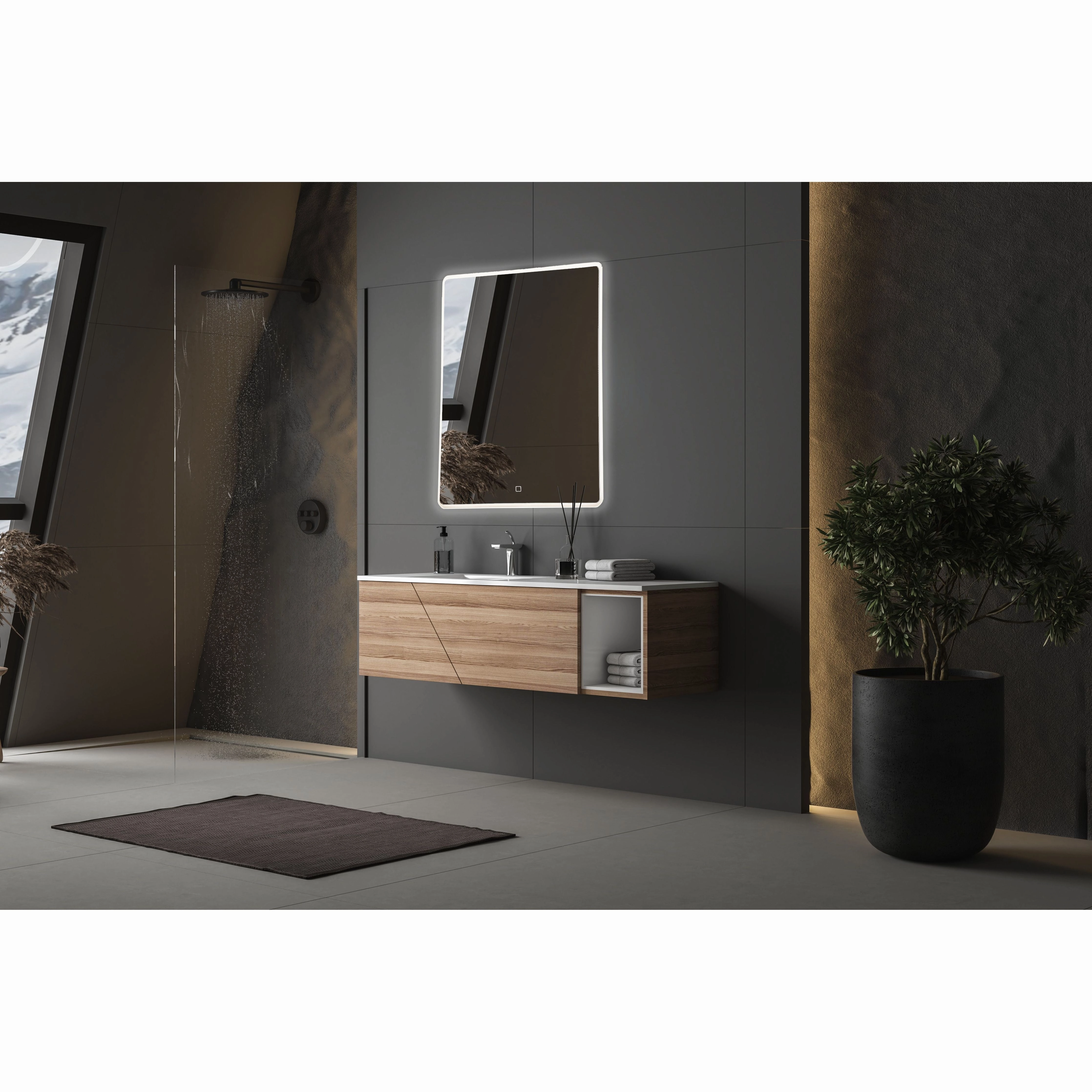 Reflections Rectangle LED Mirror