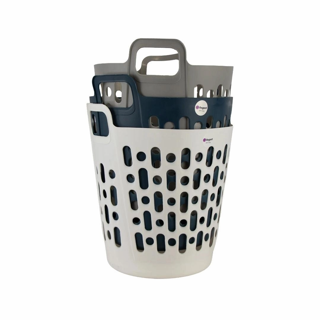 Regent Plastic Round Flexi Laundry Basket 45L