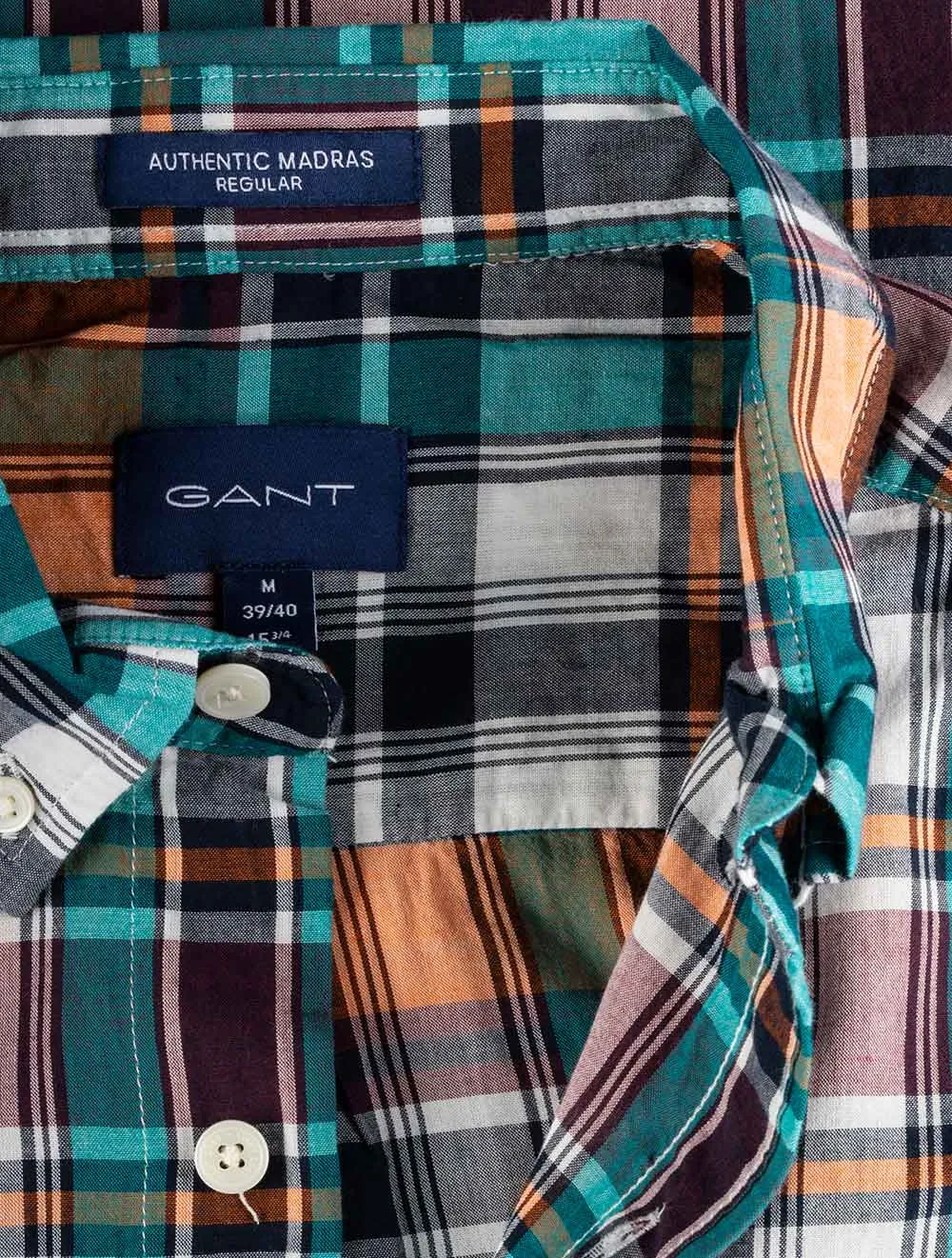 Regular Indian Madras short Sleeve shirt Evening Blue