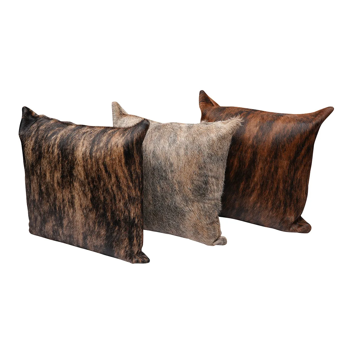Reversible Brindle Cowhide Pillows