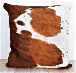 Reversible Brown & White Cowhide Pillow Cover storage cart, utility cart