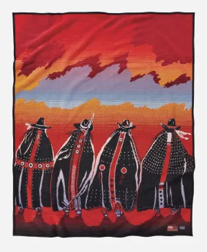 Rodeo Sisters Blanket by Pendleton storage cart, utility cart