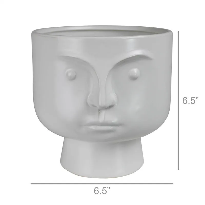 Rory Cachepot, Ceramic, White - Lrg