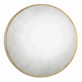 Round Mirror with Antiqued Gold Leaf Frame Cutting Board,Kitchen Board
