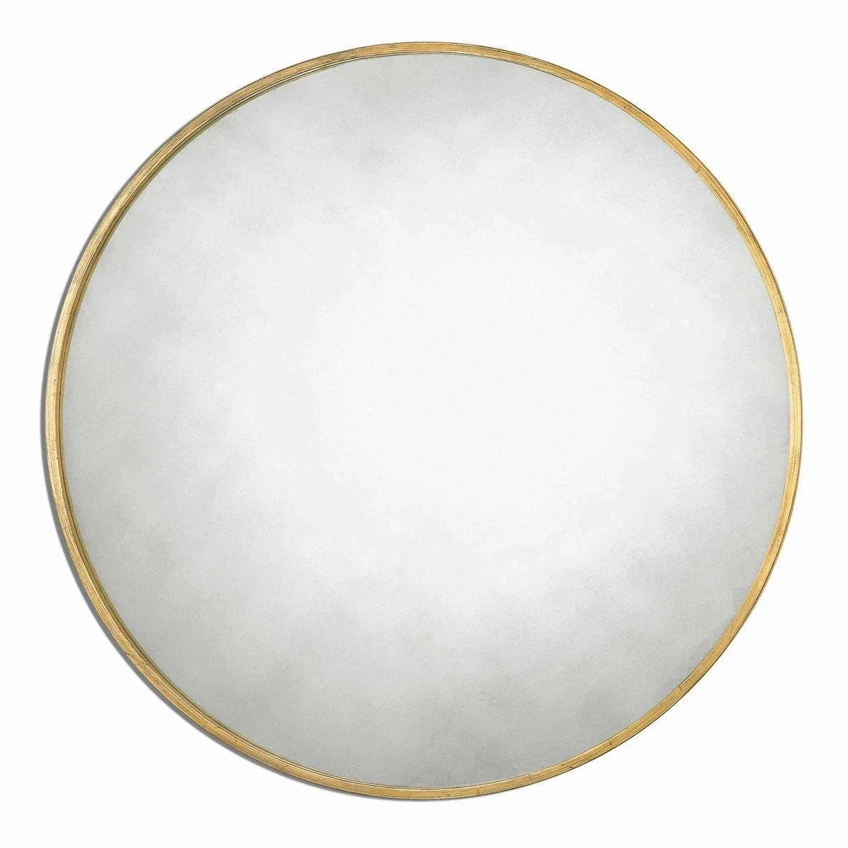 Round Mirror with Antiqued Gold Leaf Frame Cutting Board,Kitchen Board