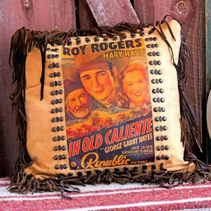 Roy Rogers Leather Vintage Poster Pillow storage cart, utility cart