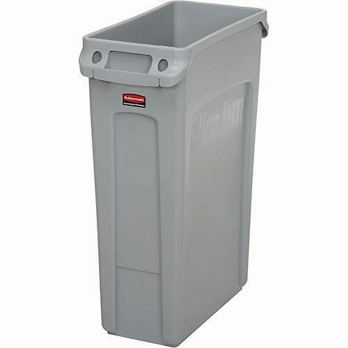 Rubbermaid Slim Jim 3540 Recycling Container, 23 Gallon - Gray