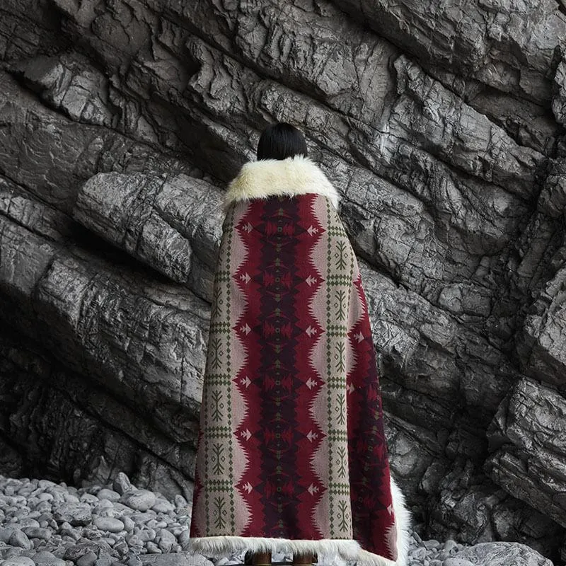 Ruby Red Faux Fur Blanket