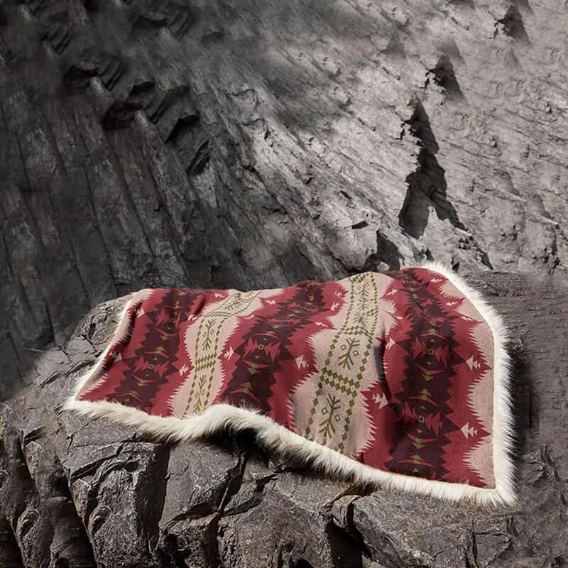 Ruby Red Faux Fur Blanket