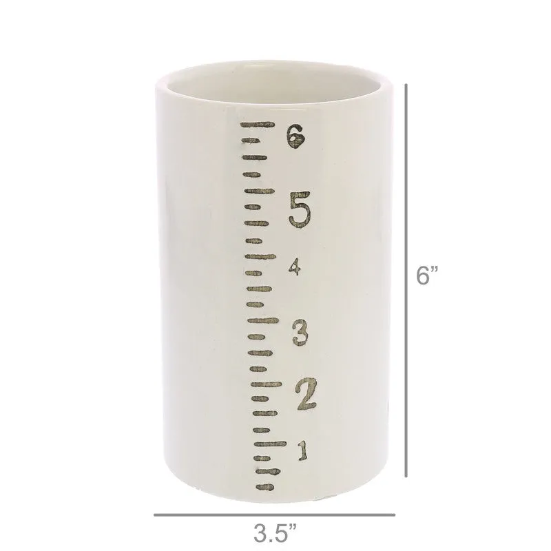 Ruled Cylinders Vase 6"