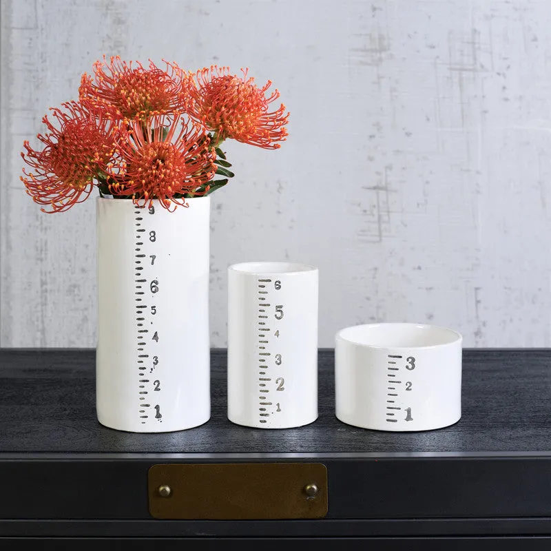 Ruled Cylinders Vase 6"