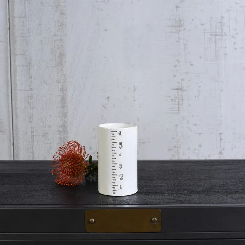 Ruled Cylinders Vase 6"