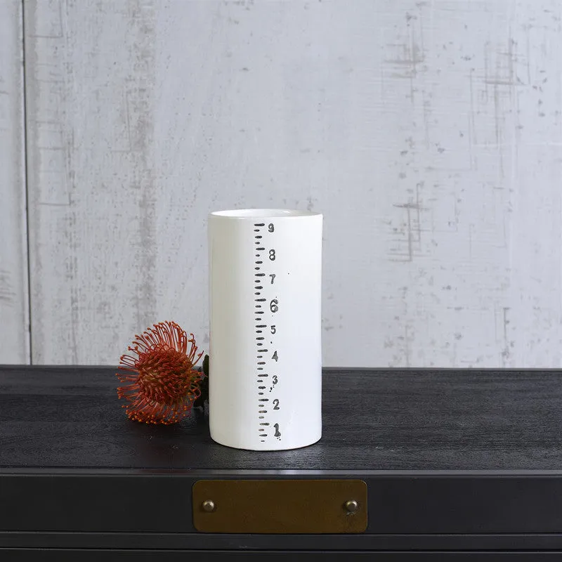 Ruled Cylinders Vase - 9"