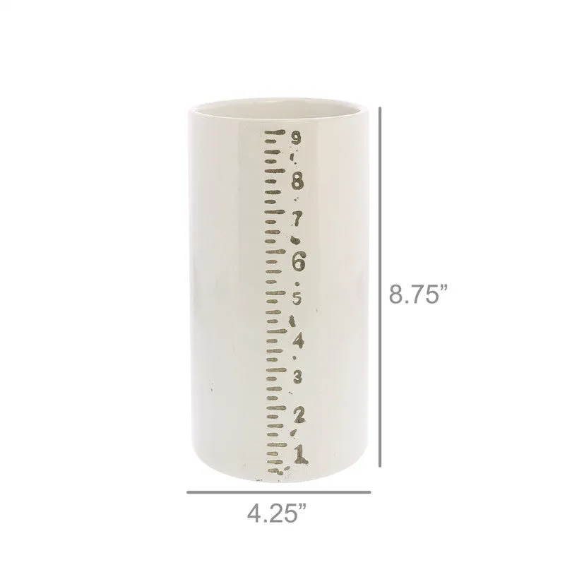 Ruled Cylinders Vase - 9"