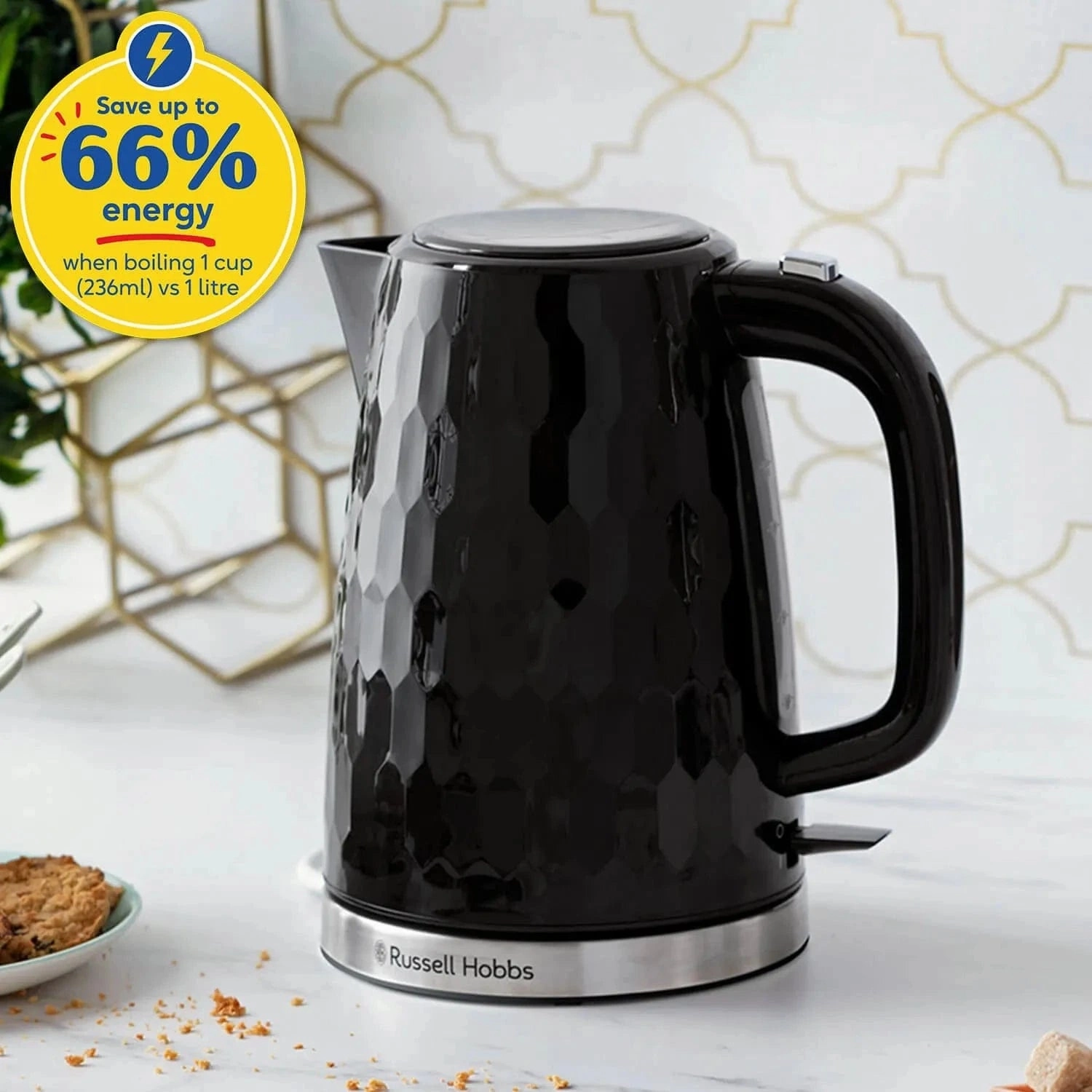Russel Hobbs Honeycomb Kettle In Black