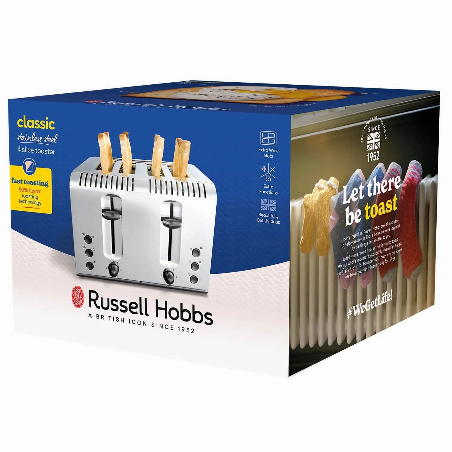 Russell Hobbs Buckingham 4 Slice Toaster In Stainless Steel