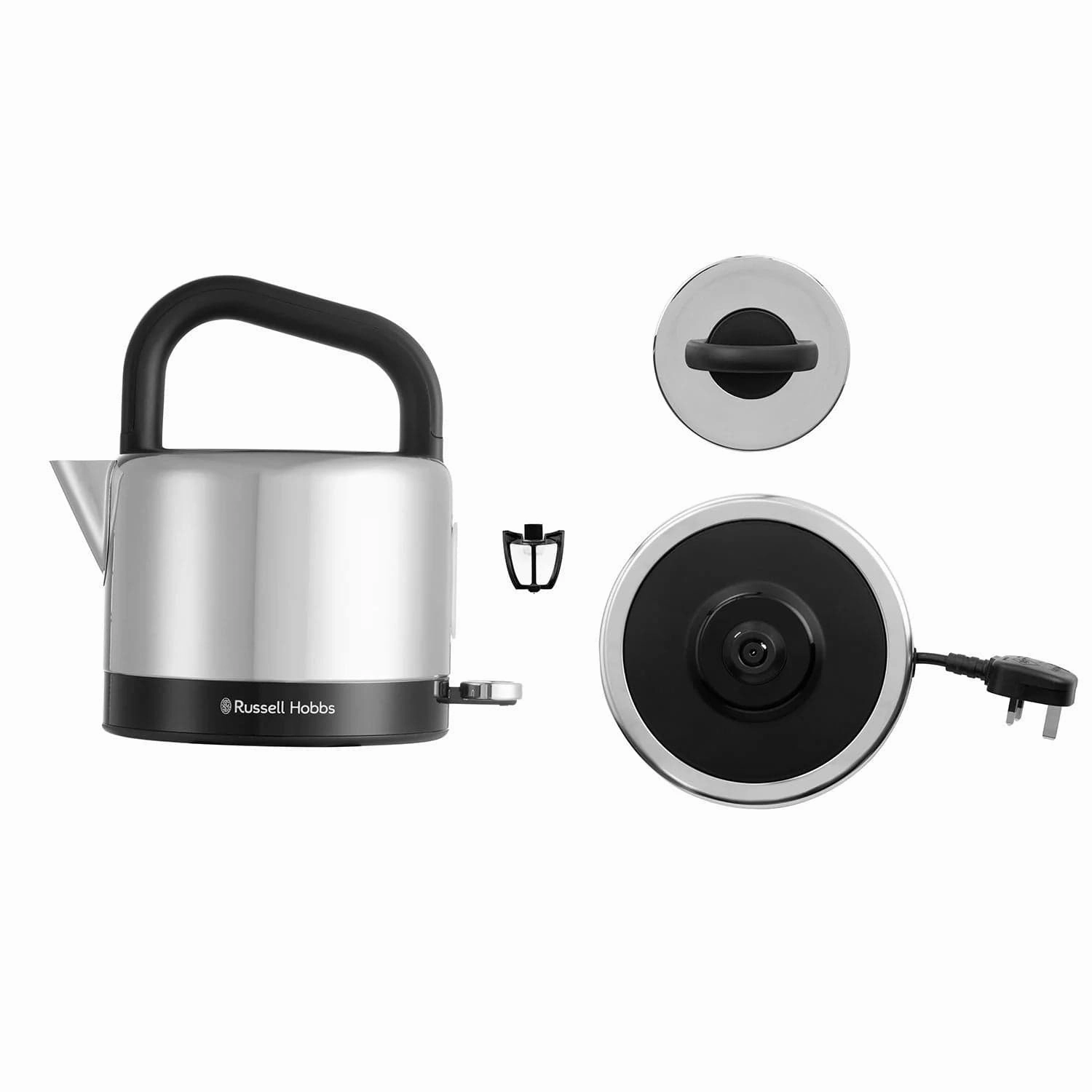 Russell Hobbs Distinctions 1.5 Litre Stainless Steel Kettle In Black