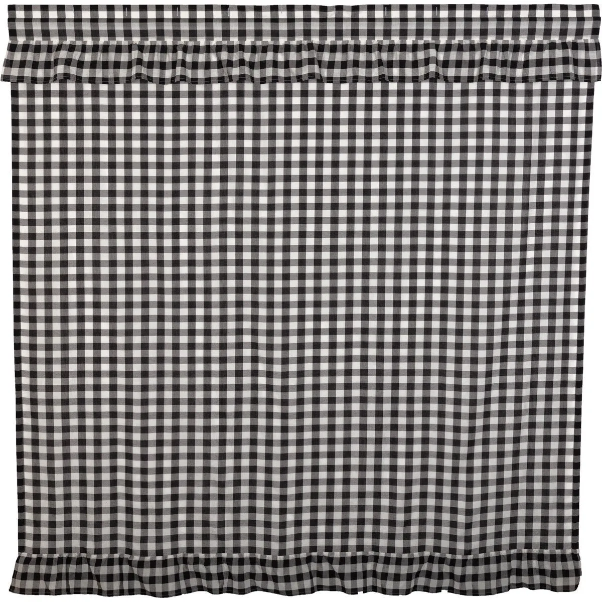 Sable Ann Buffalo Check Ruffled Shower Curtain
