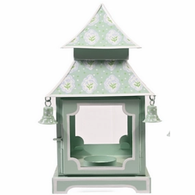 Sage Green & White Tulip Pagoda Lantern Cutting Board,Kitchen Board