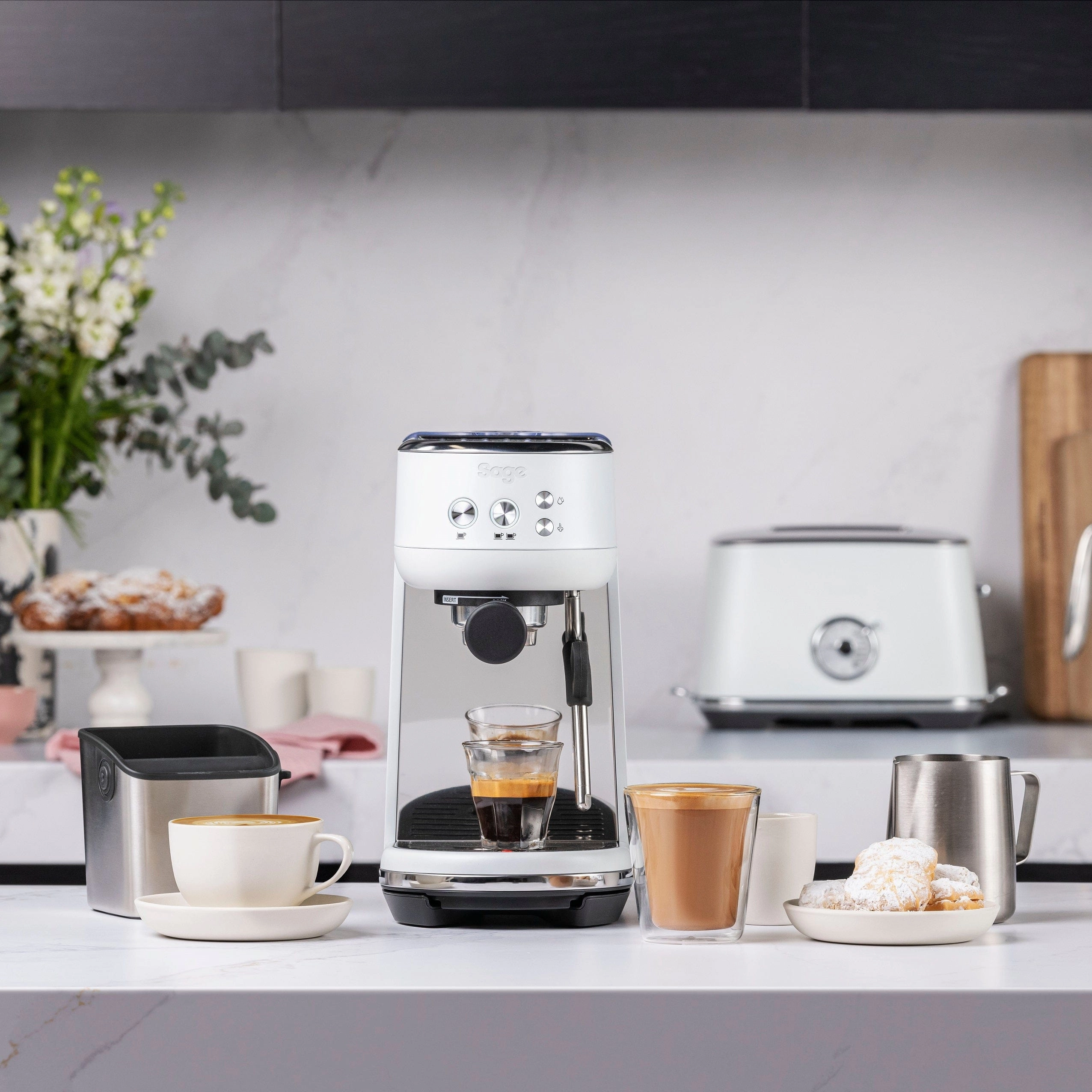 Sage The Bambino Coffee Machine In Sea Salt