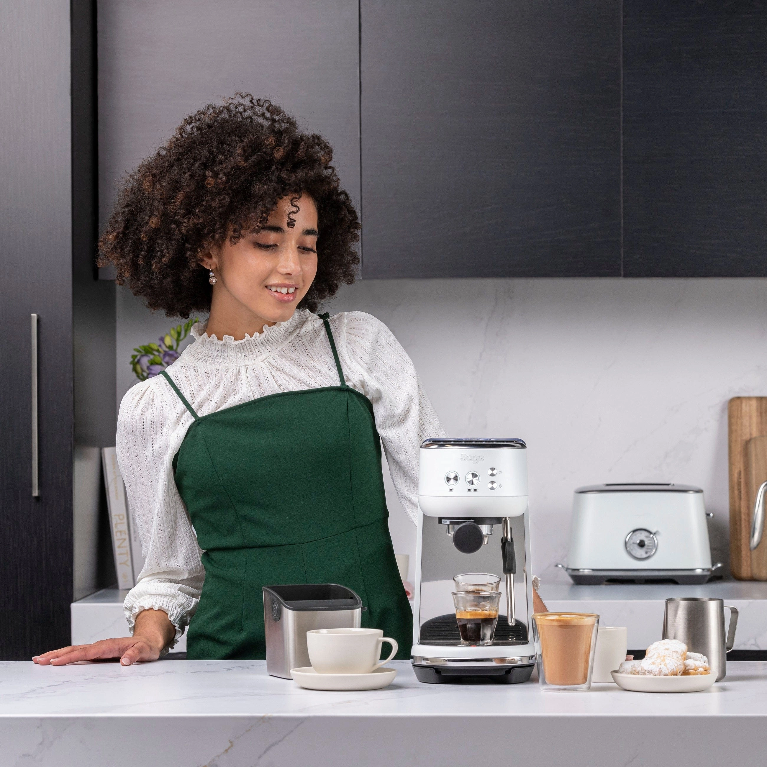 Sage The Bambino Coffee Machine In Sea Salt