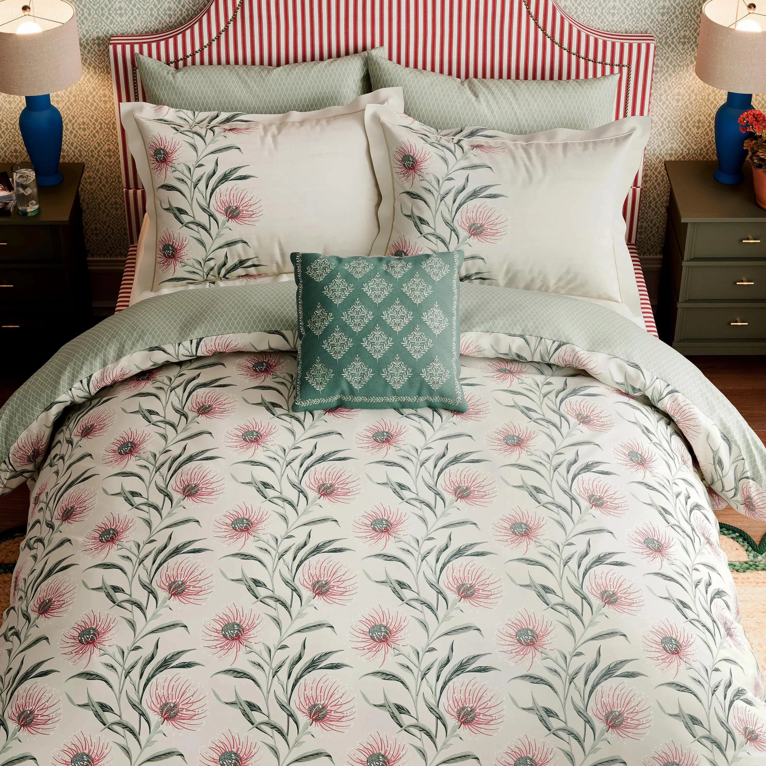 Sanderson Catherinae Cover Set King Size in Fuschia