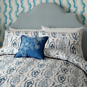 Sanderson Options Jamilia King Size Duvet Cover Set In Blue Bedding,luxury bedding sets