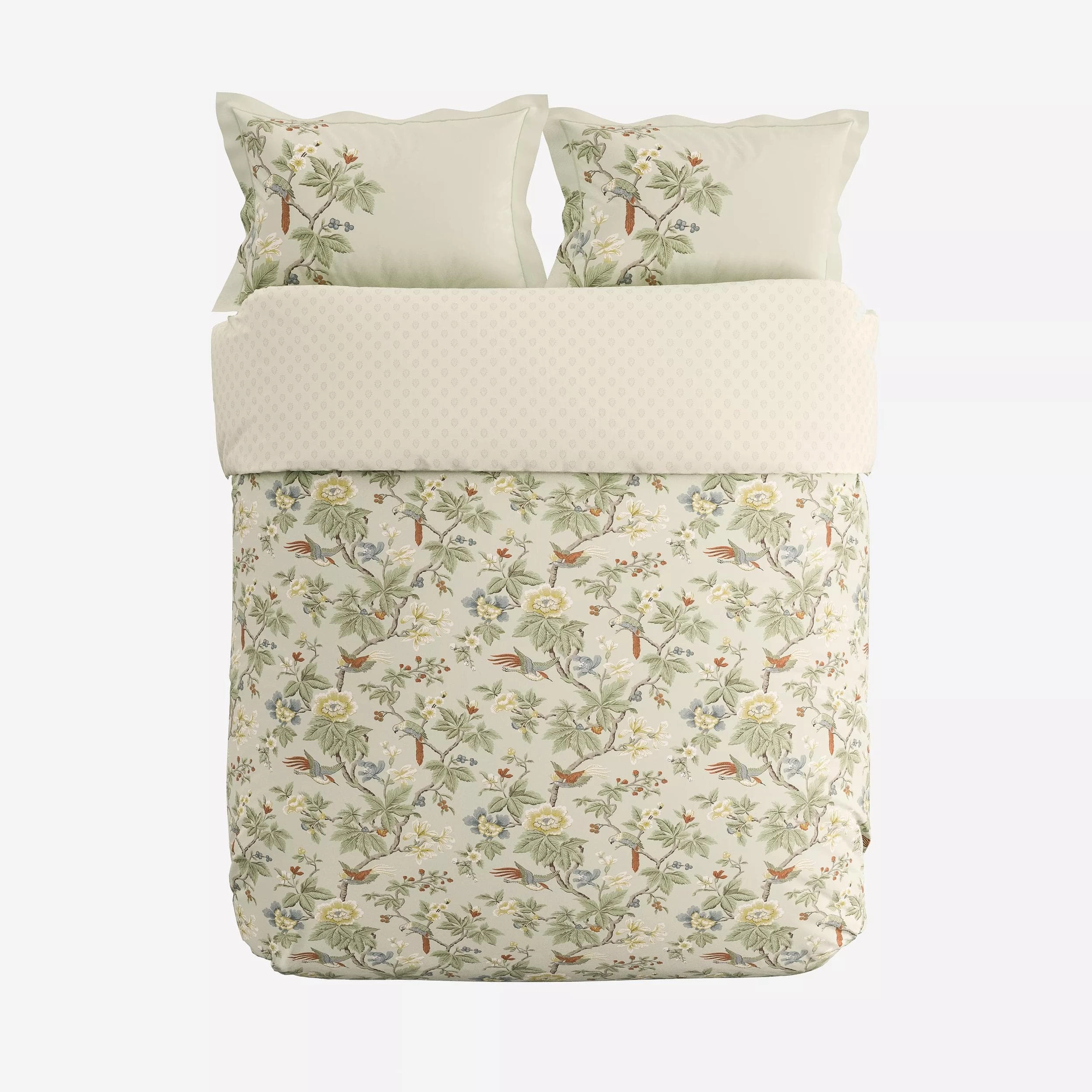 Sanderson x National Trust Lophura Cover Set King Size English Grey