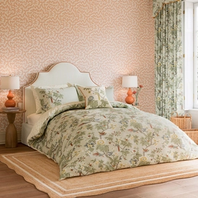 Sanderson x National Trust Lophura Cover Set King Size English Grey Bedding,luxury bedding sets