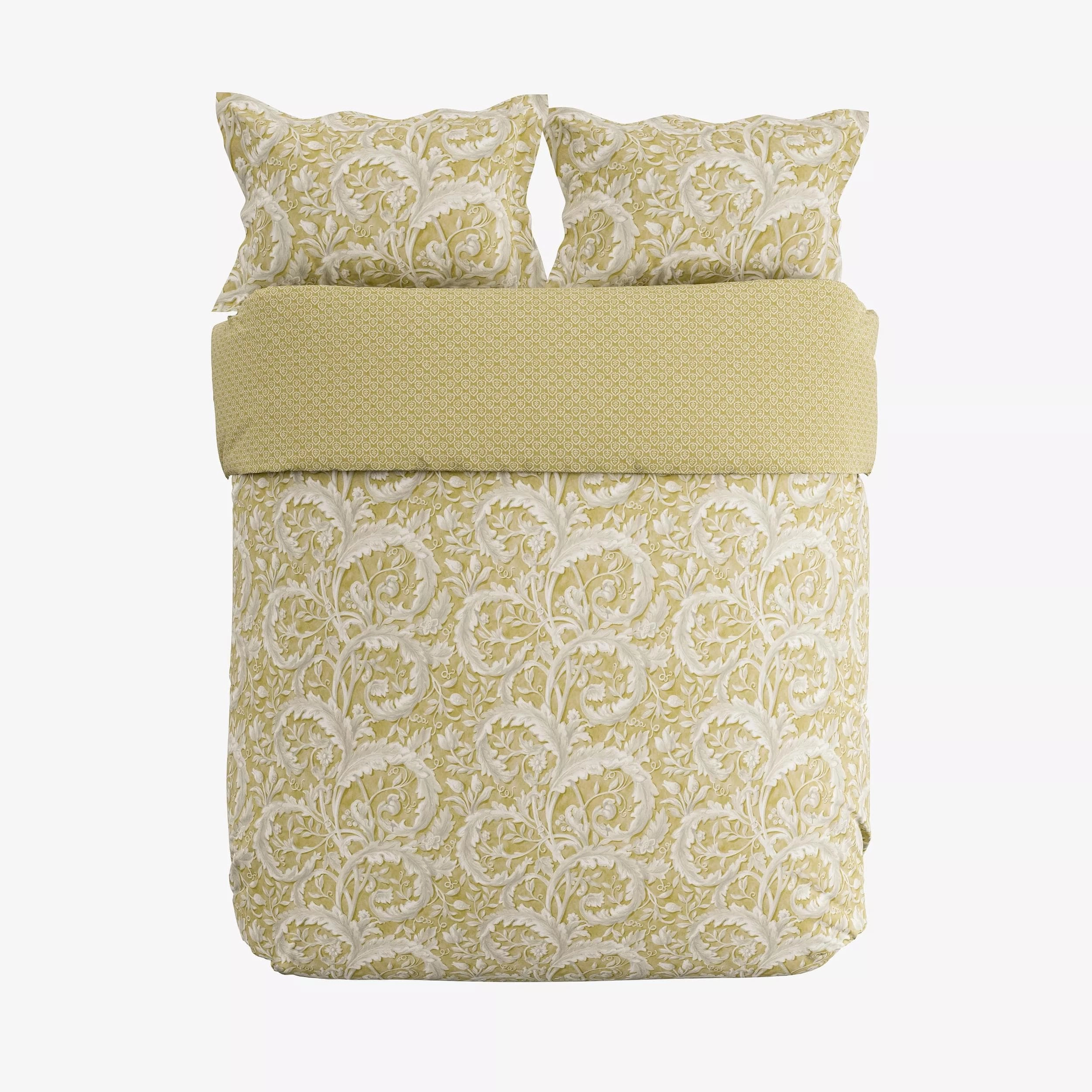 Sanderson x National Trust Tilia Lime Cover Set Super King Size in Gold