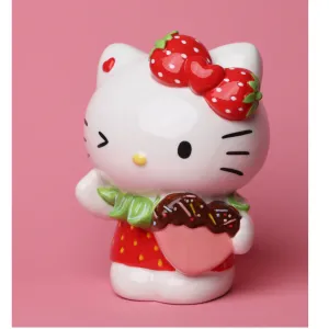 Sanrio Hello Kitty with Strawberry Clayworks Figurine 6.5" Decorative Mirror,Home Decor Mirror