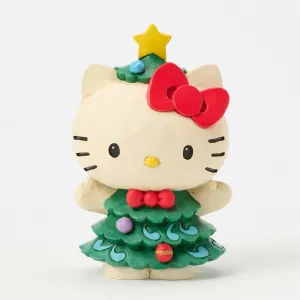 Sanrio Jim Shore Figurine Hello Kitty in Christmas Tree Dress 3.74" Decorative Mirror,Home Decor Mirror