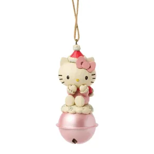 Sanrio Jim Shore Ornament Hello Kitty on Pink Jingle Bell 3.5" Decorative Mirror,Home Decor Mirror
