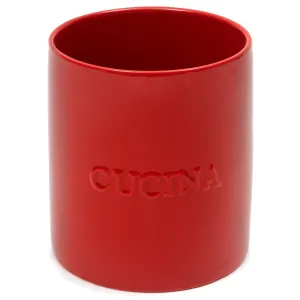 Sara Cucina 18cm Utensil Crock S10390-R kitchen storage, pantry organizer