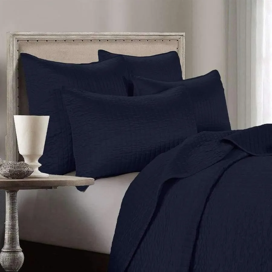 Satin Quilted Coverlet Sets - 4 Colors
